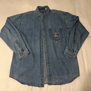 Vintage Hard Rock Cafe Denim Philadelphia Shirt L